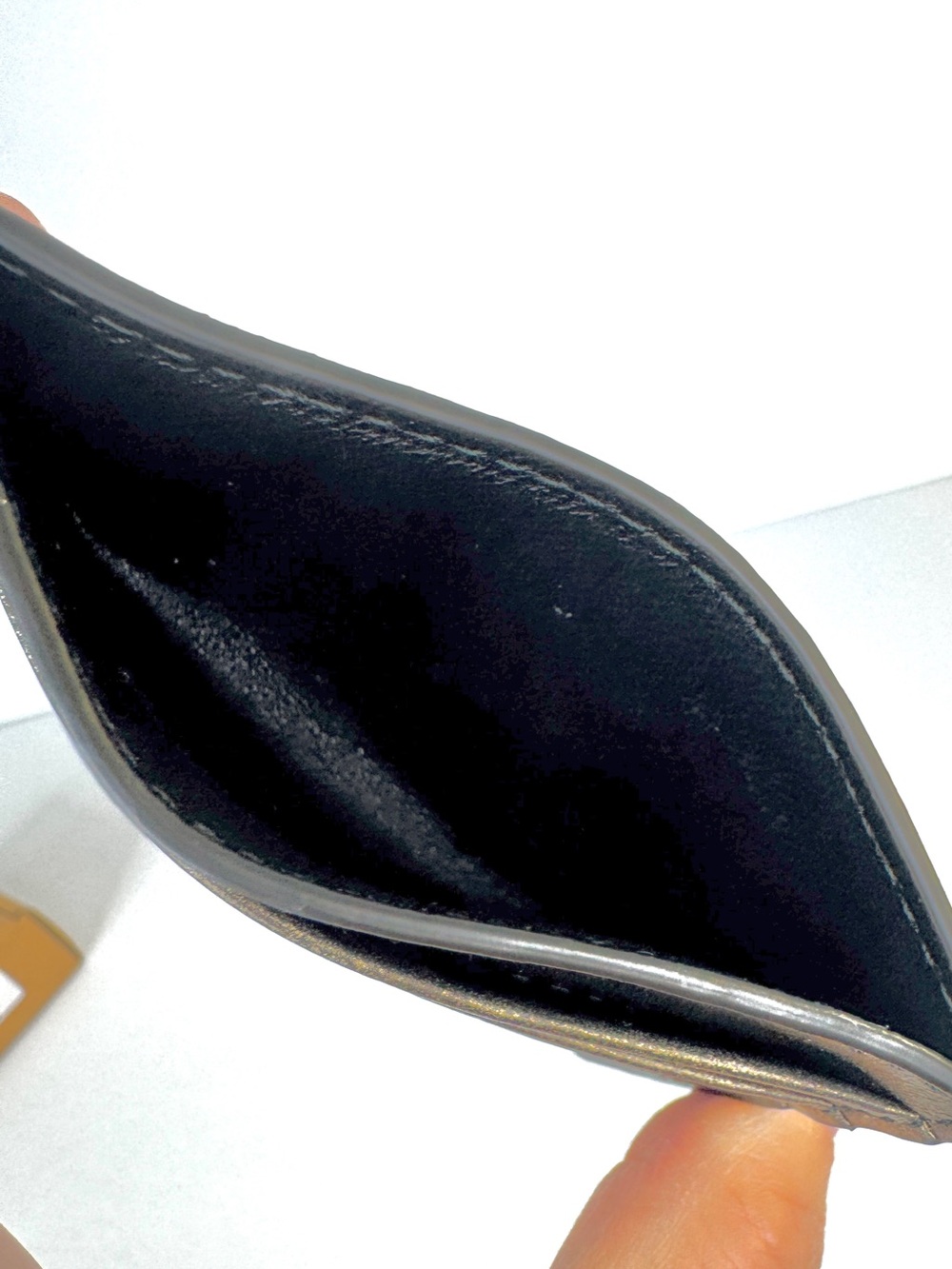BOTTEGA VENETA Intrecciato NEW Credit Card Case Metallic Antique Gold - Picture 3 of 5